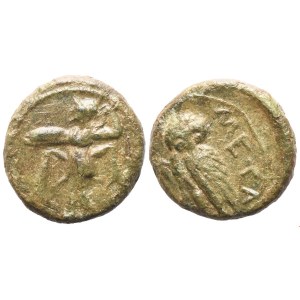 Lucania, Metapontion, Æ15, c. 225-200 BC; AR (2,53 g; 14 mm; 6 h)