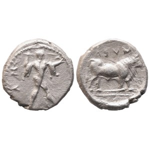 Lucania, Poseidonia, Diobol, c. 445-420 BC; AR (1,15 g; 10,8 mm; 12 h)