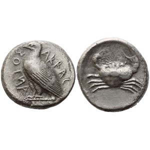 Sicily, Akragas, Tetradrachm, 471-430 BC; AR (17,24 g; 24,5 mm; 4 h)
