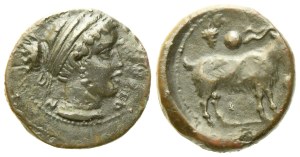 Sicily, Nakone (late 5th century BC), Onkia; Æ (1,08 g; 11,2 mm)