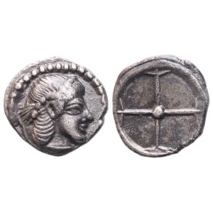 Sicily, Syracuse, Obol, 480-470 BC; AR (0,67 g; 9 mm; 11 h)