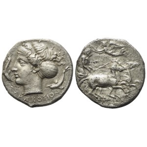 Sicily, Syracuse, Second Democracy (466-405 BC), Hemidrachm, struck c. 413-405 BC; AR (2 g; 14,4 mm; 6 h)