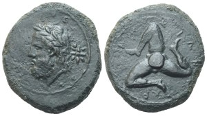 Sicily, Syracuse, Time of Timoleon and the Third Democracy (344-317 BC), Litra; AE (6,33 g; 20 mm; 12 h)