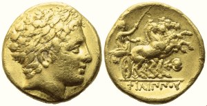 Kings of Macedon, Philip II (359-336 BC), Stater, Pella, Posthumous Issue (struck c. 323-315 BC); AV (8,56 g; 18,5 mm; 1 h)