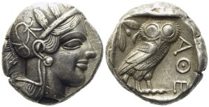 Attica, Athens (c.ca 454-404 BC), Tetradrachm; AR (17,17 g; 23 mm; 12 h)