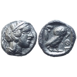 Attica, Athens, Drachm, 406-5 BC; AR (4,19 g; 14,7 mm; 2 h)