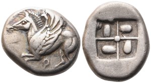 Corinthia, Corinth, Stater, c. 550-500 BC; AR (8,36 g; 20,6 mm; 12 h)