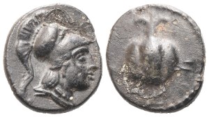 Pamphylia, Side, 1st century BC, Chalkous; Æ (1,08 g; 10,2 mm; 6 h)