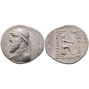 Kings of Parthia, Mithradates II (129-88), Tetradrachm, Seleucia on the Tigris; AR (16,03 g; 31,9 mm; 12 h)