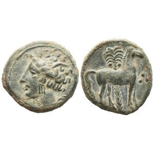 Carthage, Bronze, c. 400-350; Æ (3,01 g; 15,5 mm; 9 h)