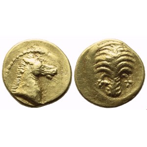 Carthage, 1/10 Stater or Trihemiobol, c. 350-320 BC; AV (1,06 g; 8,6 mm; 6 h)