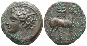 Carthage, c. 325-300 BC, Æ (3,30 g; 16,2 mm; 12 h)