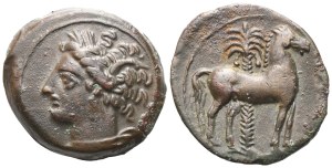 Carthage, Bronze, c. 325 - 300 BC; Æ (3,22 g; 17 mm; 3 h)