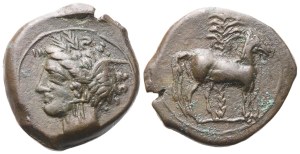 Carthage, Bronze, c. 325 - 300 BC; Æ (3,34 g; 16,7 mm; 3 h)