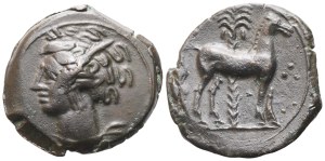 Carthage, Bronze, c. 325 - 300 BC; Æ (2,76 g; 16,5 mm; 9 h)