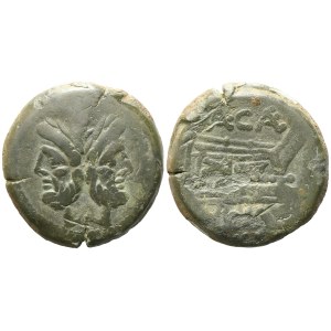 A. Caecilius, As, c. 169-158; Æ (32,43 g; 33,2 mm; 6 h)