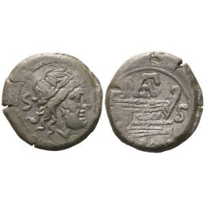 Uncertain, Semis, c. 169-158 BC; Æ (13,58 g; 26,5 mm; 2 h)