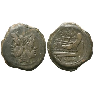 Anonymous, As, 169-158 BC; Æ (31,95 g; 33 mm; 1 h)
