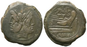 Anonymous, As, 169-158 BC; Æ (31,95 g; 33 mm; 1 h)