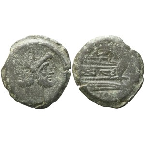 Anonymous, As, c. 157-156 BC; Æ (21,8 g; 32,40 mm; 12 h)