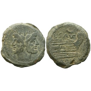 L. Saufeius, As, 152 BC; Æ (23,33 g; 30,1 mm; 9 h)