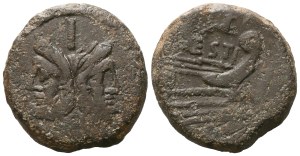 C. Antestius, As, 146 BC; Æ (23,96 g; 30,4 mm; 1 h)