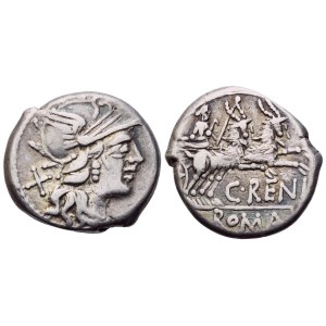 C. Renius, Denarius, Rome, 138 BC; AR (3,88 g; 17,2 mm; 4 h)