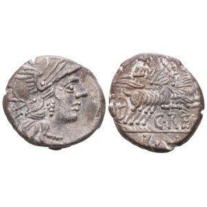 C. Renius, Denarius, Rome, 138 BC; AR (3,41 g; 16,2 mm; 9 h)