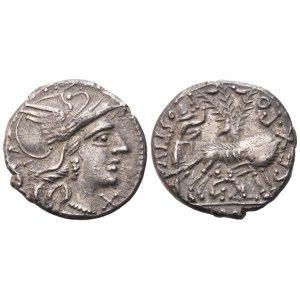 Sex. Pompeius Fostlus, Denarius, Rome, 137 BC; AR (4 g; 18,5 mm; 10 h)