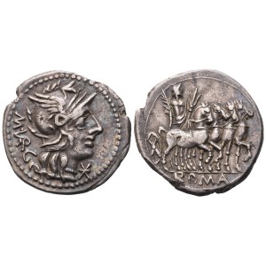M. Vargunteius, Denarius, Rome, 130 BC; AR (3,79 g; 19,6 mm; 3 h)