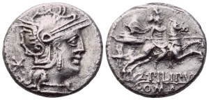 Q. Philippus, Denarius, Rome, 129 BC; AR (3,74 g; 16,6 mm; 1 h)