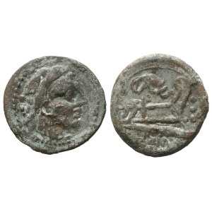 Anonymous, Quadrans, 128 BC; Æ (3,67 g; 19 mm; 2 h)