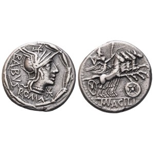 Mn. Acilius Balbus, Denarius, 125 BC; AR (3,78 g; 18 mm; 6 h)