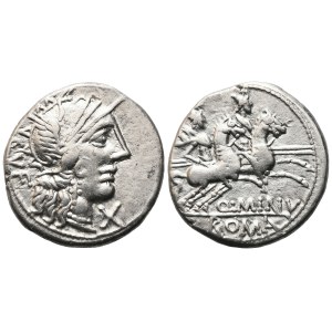 Q. Minucius Rufus, Denarius, 122 BC; AR (3,86 g; 18,5 mm; 4 h)