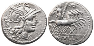 M. Tullius, Denarius, Rome, 119 BC; AR (3,88 g; 19,6 mm; 6 h)