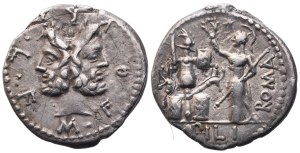 M. Furius Philus, Denarius, Rome, 119 BC; AR (3,86 g; 19,6 mm; 6 h)