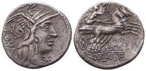 Marcus Calidius, Q. Metellus and Cn. Fulvius, Denarius, Rome, 117-116 BC; AR (3,90 g; 18,4 mm; 1 h)