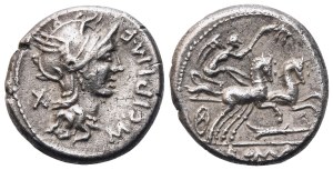 M. Cipius, Denarius, 115-114 BC; AR (3,70 g; 16,5 mm; 6 h)