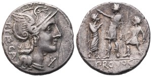 P. Porcius Laeca, Denarius, Rome, 110-109 BC; AR (3,88 g; 18 mm; 11 h)