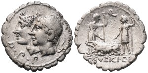 C. Sulpicius Galba, Denarius serratus, Rome, 106 BC; AR (3,78 g; 18 mm; 12 h)