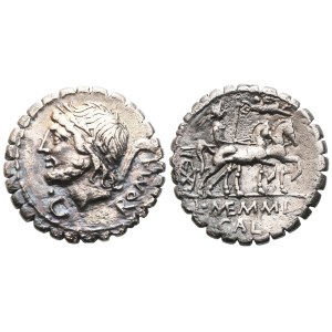 L. Memmius Galerius, Denarius serratus, 106 BC; AR (3,53 g; 17,8 mm; 9 h)