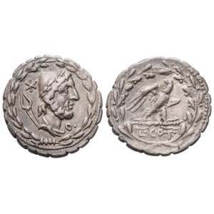 L. Aurelius Cotta, Denarius serratus, 105 BC; AR (3,91 g; 19 mm; 3 h)