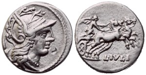 L. Julius, Denarius, Rome, 141 BC; AR (3,83 g; 17,5 mm; 6 h)