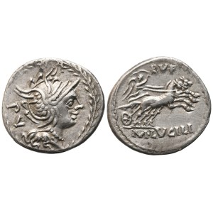 M. Lucilius Rufus, Denarius, 101 BC; AR (3,81 g; 19,6 mm; 12 h)