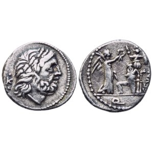 C: Fundanius, Quinarius, Rome, 101 BC; AR (1,90 g; 15,2 mm; 7 h)