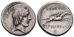 L. Calpurnius Piso Frugi, Denarius, Rome, 90 BC; AR (3,91 g; 18 mm; 3 h)