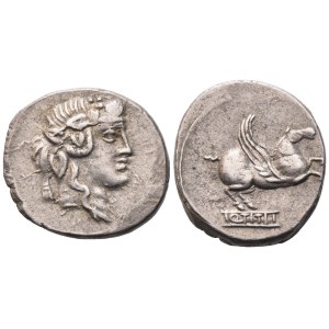 Q. Titius, Denarius, Rome, 90 BC; AR (3,93 g; 18,2 mm; 9 h)