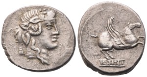 Q. Titius, Denarius, Rome, 90 BC; AR (3,93 g; 18,2 mm; 9 h)