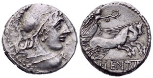 Cn. Cornelius Lentulus Marcellinus, Denarius, Rome, 88 BC; AR (4,15 g; 16,6 mm; 3 h)