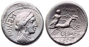P. Crepusius, L. Censorinus and C. Limetanus, Denarius, Rome, 82 BC; AR (3,95 g; 17 mm; 6 h)